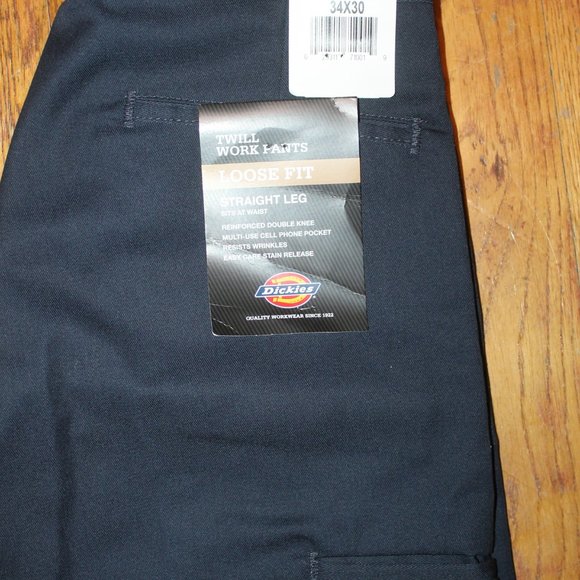 2x 2017 BNWT Dickies Double Knee Pants + 1 Patch & 8 Stickers - Picture 2 of 7
